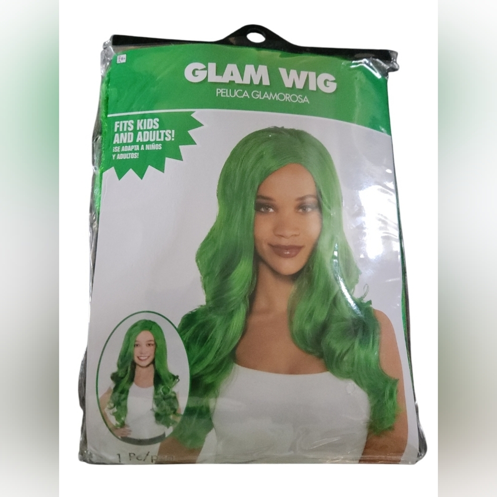 Glamorous Wig Neon Green Wig For Kids/Adults Holiday,Parties,Dress Up-New, Comic